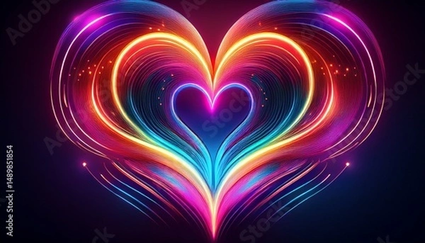 Fototapeta abstract heart background