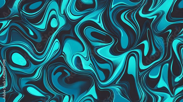 Fototapeta abstract blue wave background
