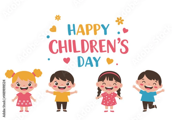Obraz Happy Childrens Day, Illustrations, Vector arts