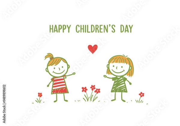 Obraz Happy Childrens Day, Illustrations, Vector arts
