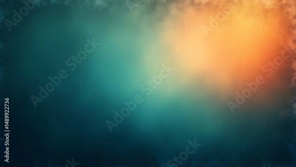 Fototapeta Abstract Teal and Orange Gradient Background Texture