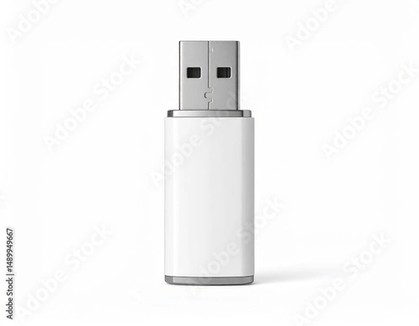 Fototapeta USB flash drive mock up isolated on white background