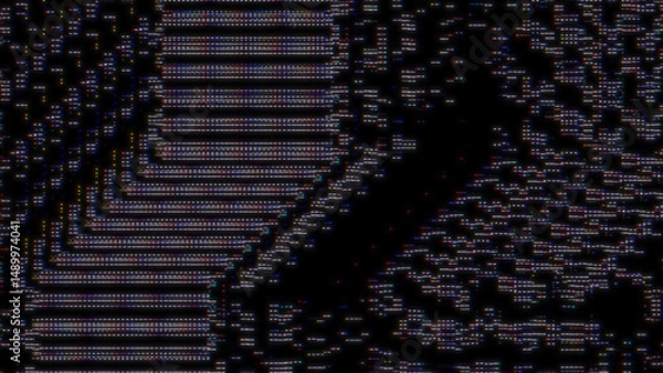 Fototapeta Abstract Digital Glitch Art Background – Futuristic Pixel Noise Texture