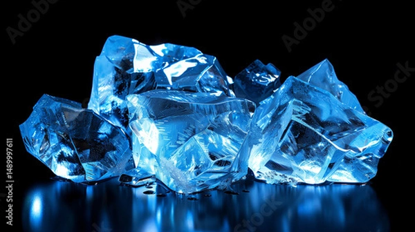 Obraz ice crysal shards effect 