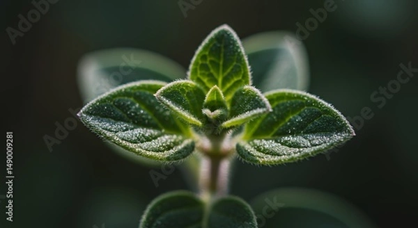 Fototapeta Macro Photography of Oregano Plant: A Detailed Look at Nature's Aromatic Herb