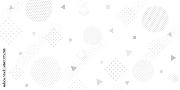 Obraz グレーの幾何学模様の背景