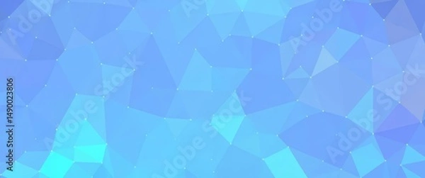Fototapeta Abstract glowing polygon gradient pattern, vibrant blue backdrop, shiny, graphic