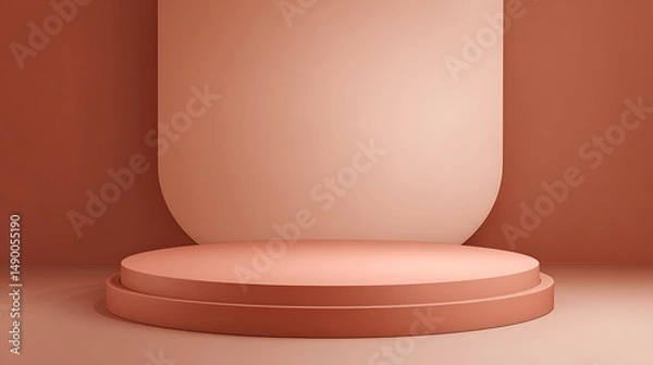 Fototapeta A subdued isolated backdrop in soft terracotta, ideal for product display and copy space.