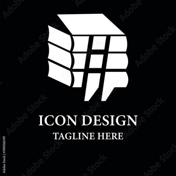 Fototapeta Ladder Book Logo Design