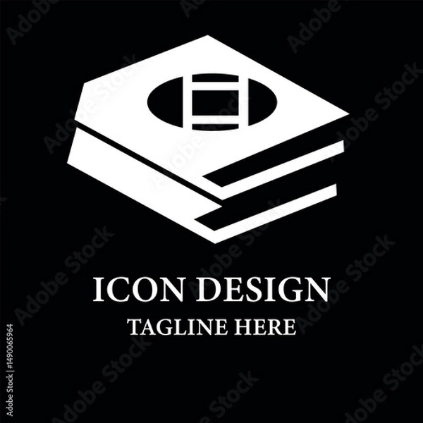 Fototapeta Ladder and Book Logo Template
