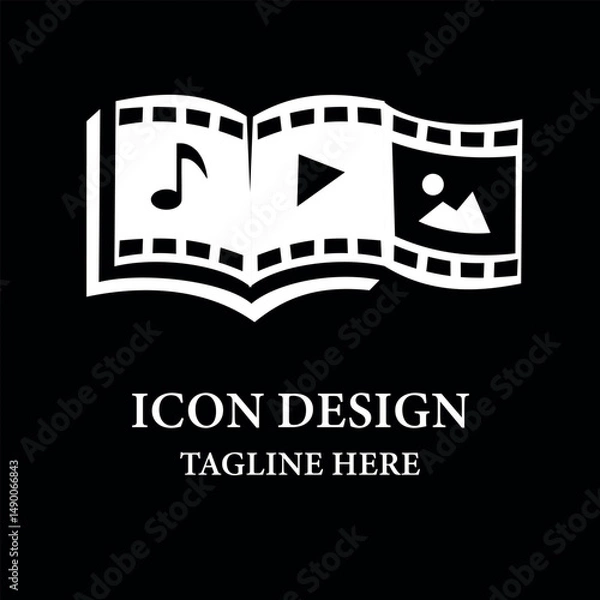 Fototapeta Cinematic Book Logo Design