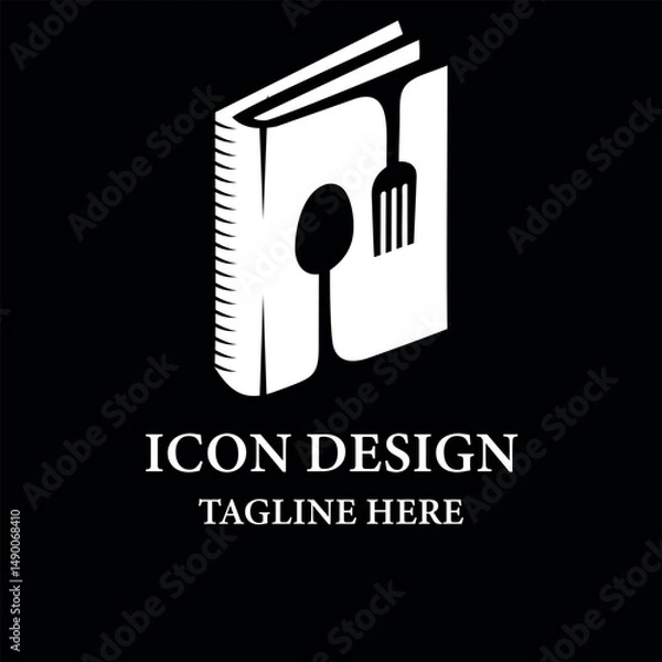 Fototapeta Recipe Book Logo Icon