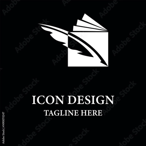 Fototapeta Simple Book Logo Design