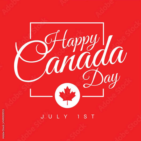 Obraz Red White Elegant Canada Day Greeting Instagram Post