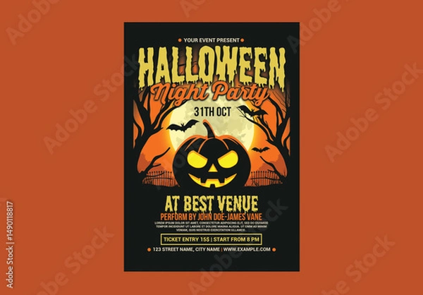 Obraz Halloween Party Flyer