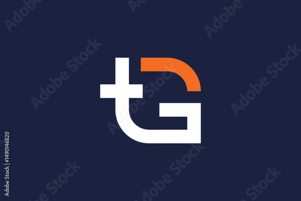 Fototapeta letter TG logo icon template design vector	