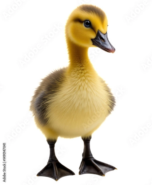 Obraz Yellow Duckling, Isolated Transparent Background, Cutout Design Element