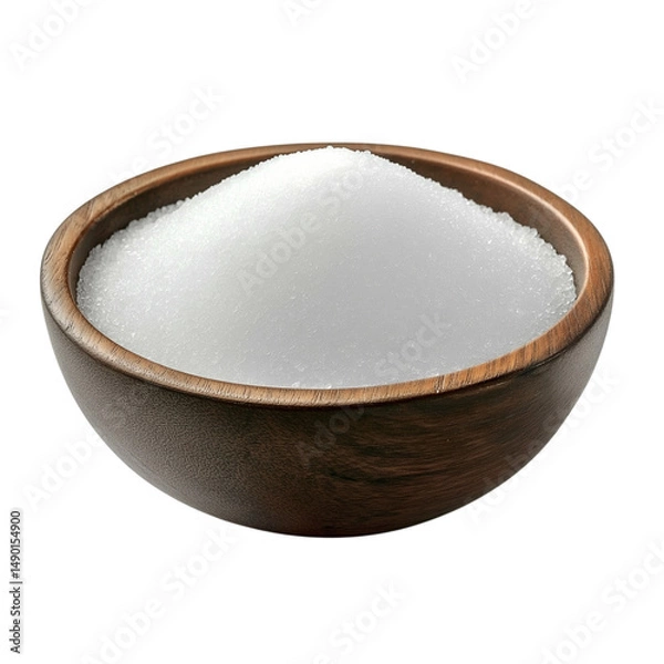 Obraz Crystal Sugar In Bowl Isolated For Cooking And Sweet Recipe Stock Photography