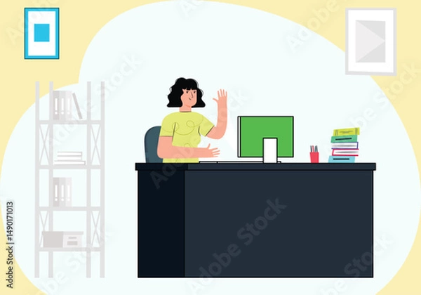 Obraz Desk Concept Illustration