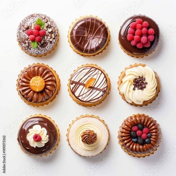 Obraz cakes and sweets with different toppings