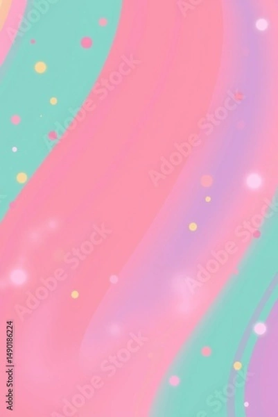 Fototapeta Soft pastel abstract background with flowing colors and glowing spots minimal