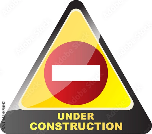 Fototapeta under construction button
