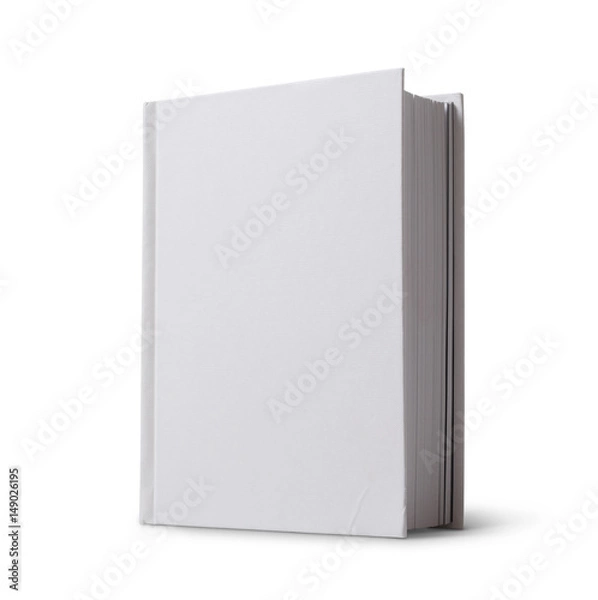 Fototapeta Isolated white blank book with clipping path