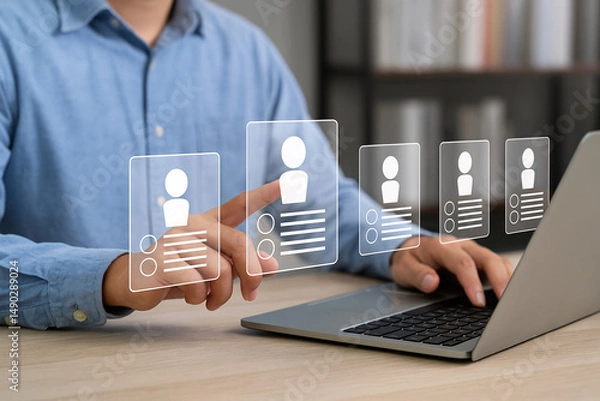 Obraz Digital Profile Selection and Online Identity Management Interface