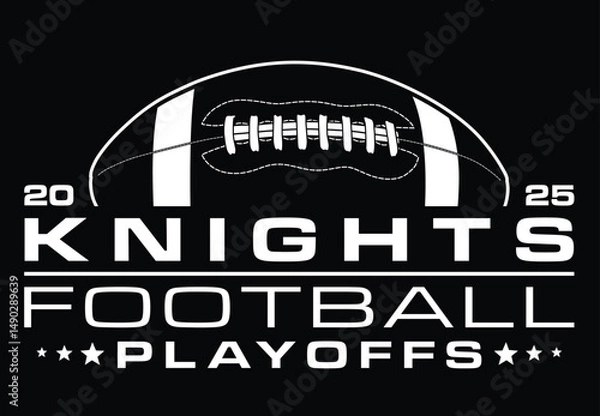 Fototapeta Knights Football Playoffs Design is a modern graphic design for your Knights football team playoff game. This great for shirts and other products, promotions or advertising.