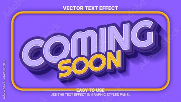 Obraz 3d modern coming soon editable text effect