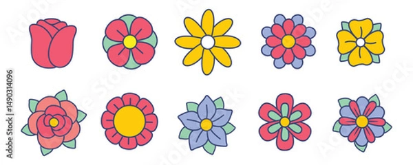 Fototapeta Flower Illustration Set