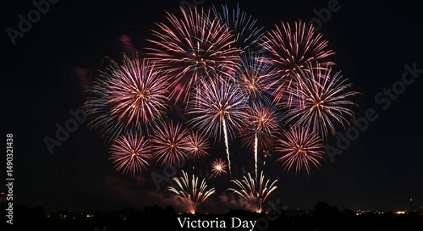 Fototapeta Fireworks Display at Night