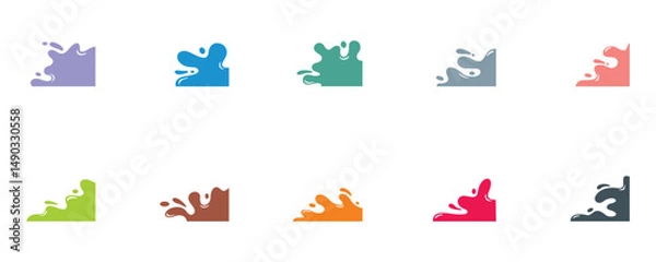 Fototapeta Splash Corner Shape