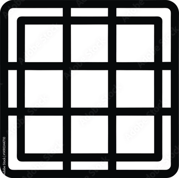 Obraz Grid View Icon Outline Vector Illustration