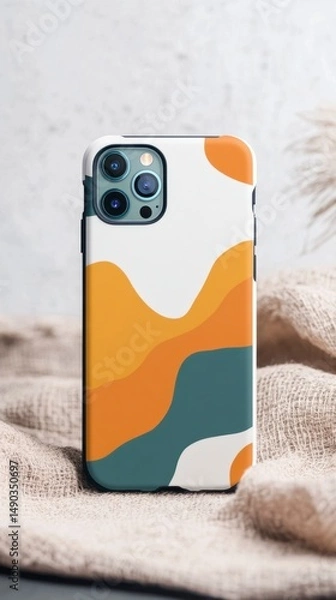 Obraz Abstract Colorful Phone Case on Soft Textured Background