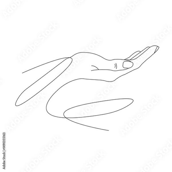 Fototapeta vector illustration of  hand drawn line art abstract sketch