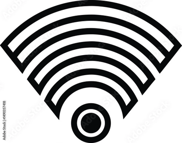Fototapeta wifi signal icon outline vector illustration