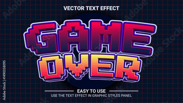 Obraz 3d game over editable text effect