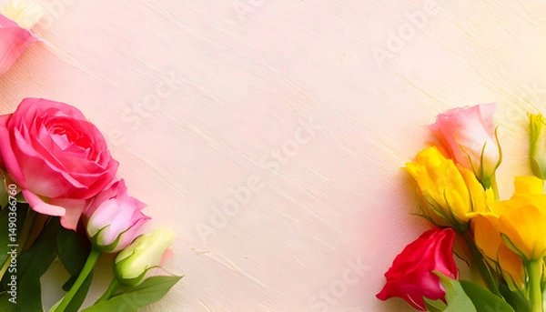 Obraz A beautiful arrangement of colorful flowers on a soft background.