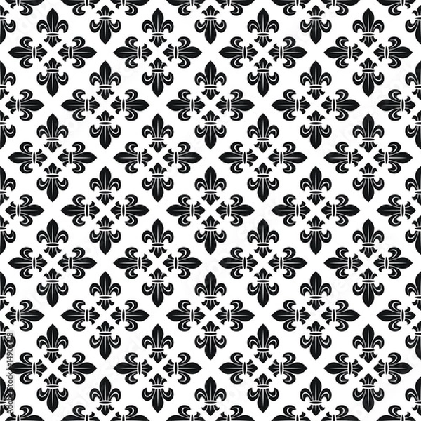Obraz Seamless texture with fleur-de-lis