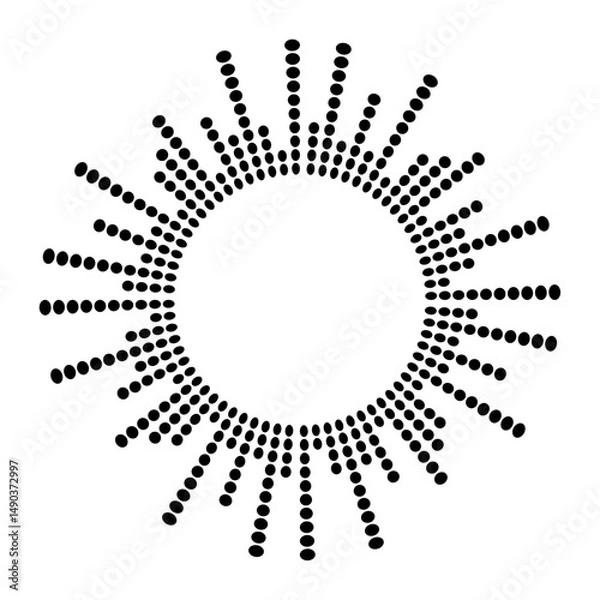 Fototapeta  Equalizer music sound wave circle vector icon