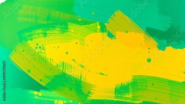 Fototapeta Vibrant rainbow abstract background with dynamic brushstroke texture. Colorful, modern, and artistic design.