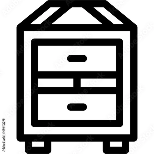 Fototapeta Drawer Icon Vector Symbol Design Illustration