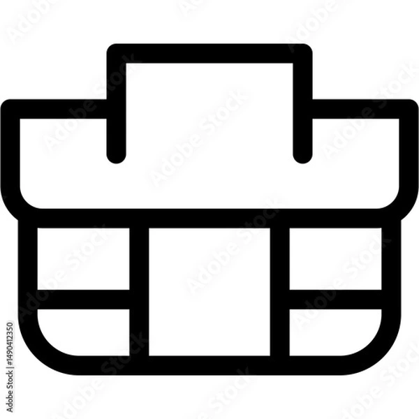 Fototapeta Briefcase Icon Vector Symbol Design Illustration