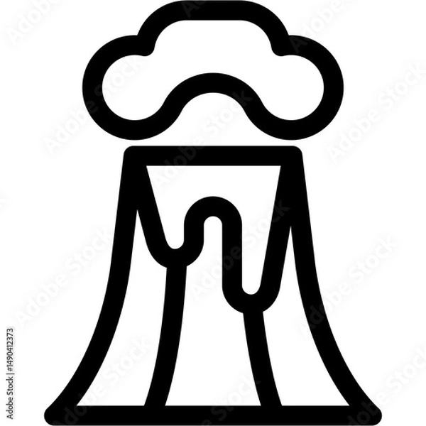 Fototapeta Volcano Icon Vector Symbol Design Illustration