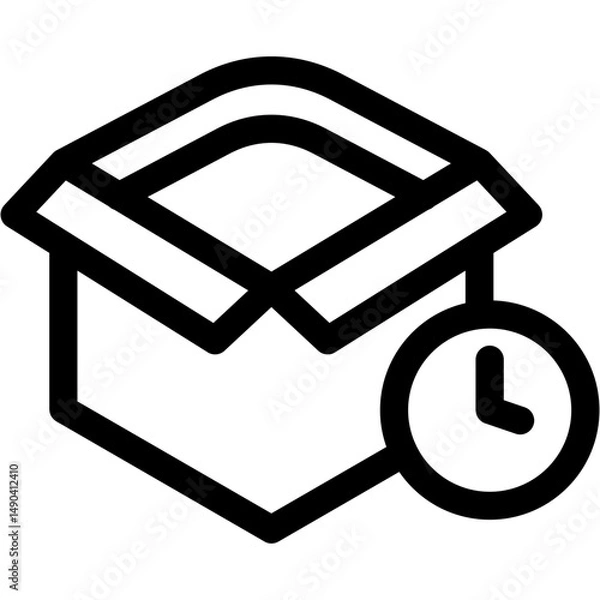 Fototapeta Delivery Time Icon Vector Symbol Design Illustration