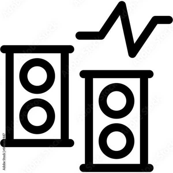 Fototapeta Noise Pollution Icon Vector Symbol Design Illustration