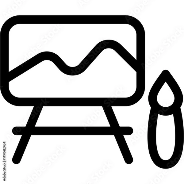 Fototapeta Painting Icon Vector Symbol Design Illustration