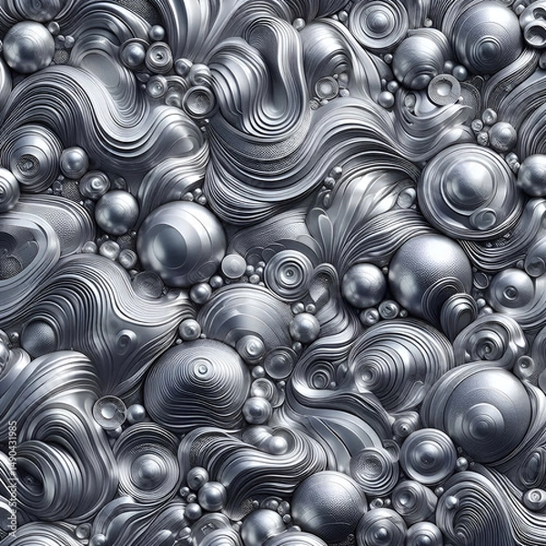 Obraz Seamless silver stone texture for visual design