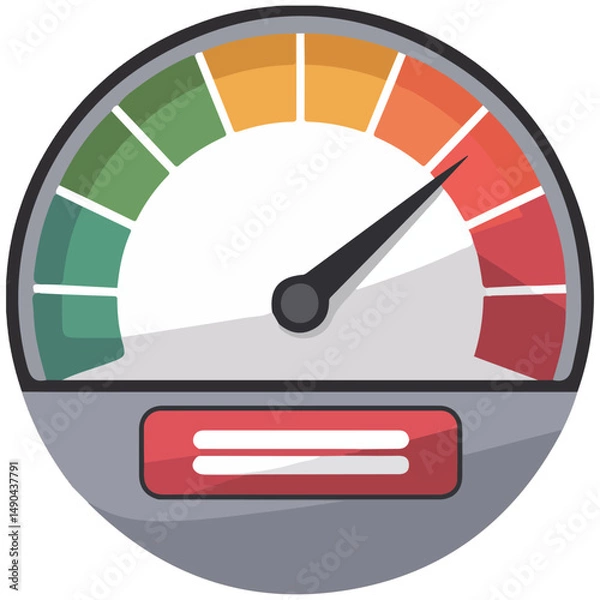Obraz Vehicle speed measurement gauge isolated vector illustration